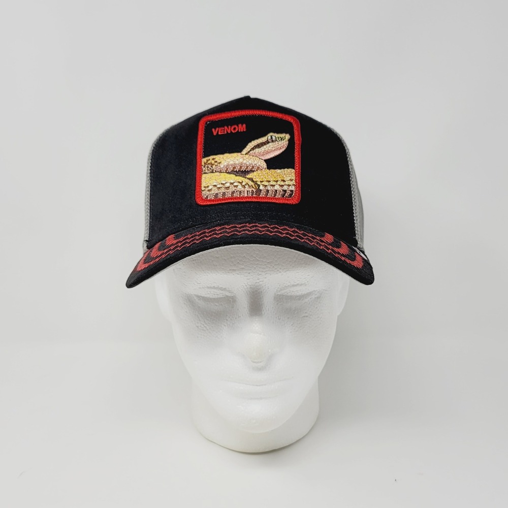 Goorin Bros The Farm Venom Snake Trucker Hat Issues Cap Adjustable Black Red